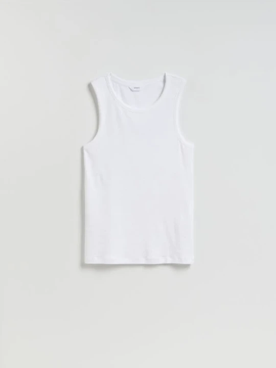 Zdjęcie produktu Reserved - Tank top z wiskozą - biały