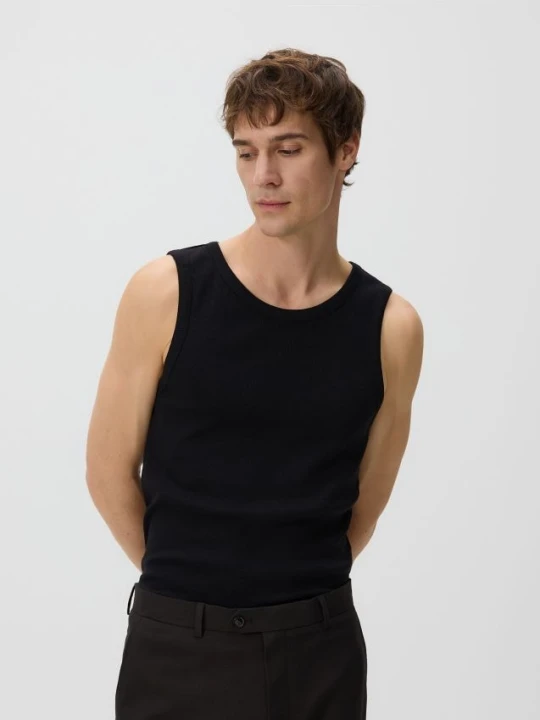 Zdjęcie produktu Reserved - Tank top z wiskozą - czarny
