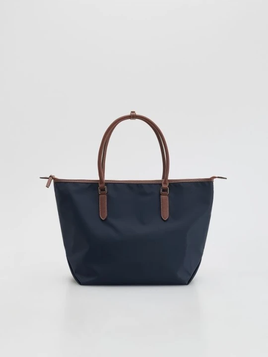 Zdjęcie produktu Reserved - Tkaninowa torebka shopper - granatowy