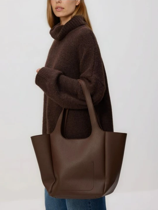 Zdjęcie produktu Reserved - Torebka shopper - ciemnobrązowy