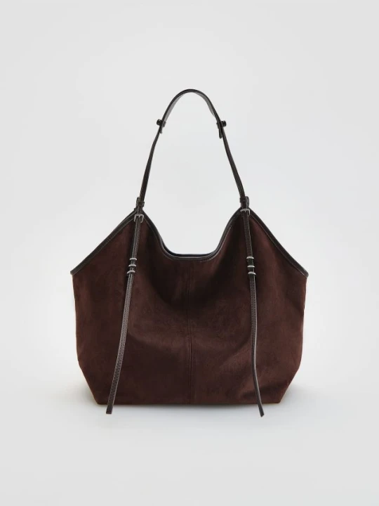 Zdjęcie produktu Reserved - Torebka shopper - ciemnobrązowy