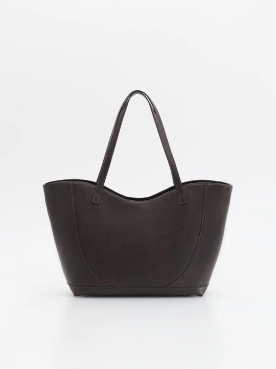 Zdjęcie produktu Reserved - Torebka shopper - ciemnobrązowy