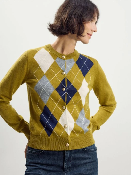 Zdjęcie produktu Reserved - Wełniany kardigan - warm olive