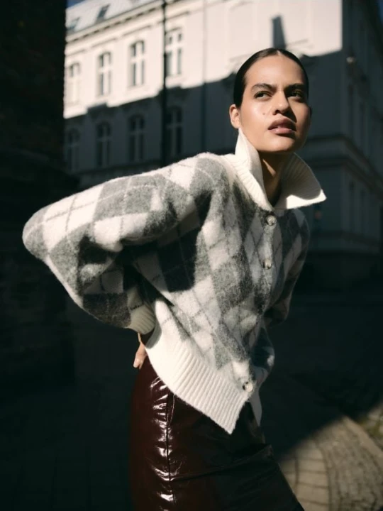 Zdjęcie produktu Reserved - Wzorzysty kardigan oversize - wielobarwny