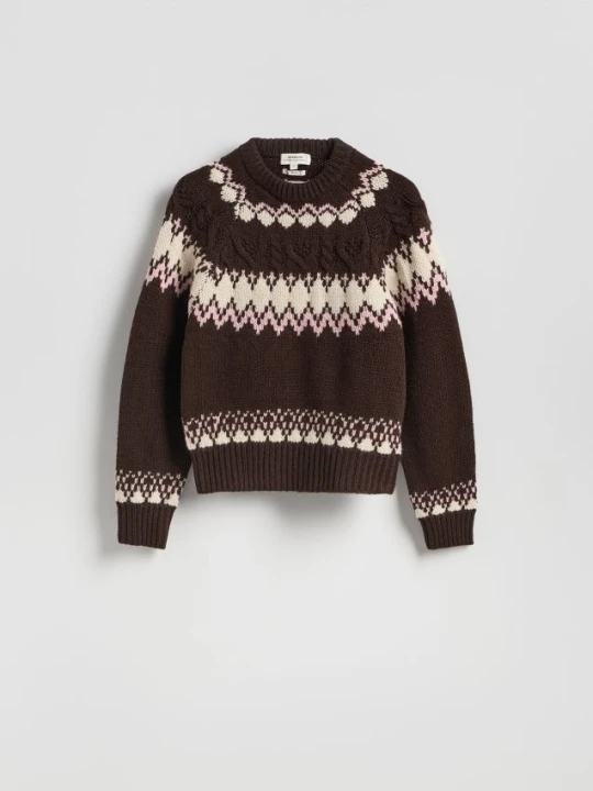 Zdjęcie produktu Reserved - Wzorzysty sweter - wielobarwny
