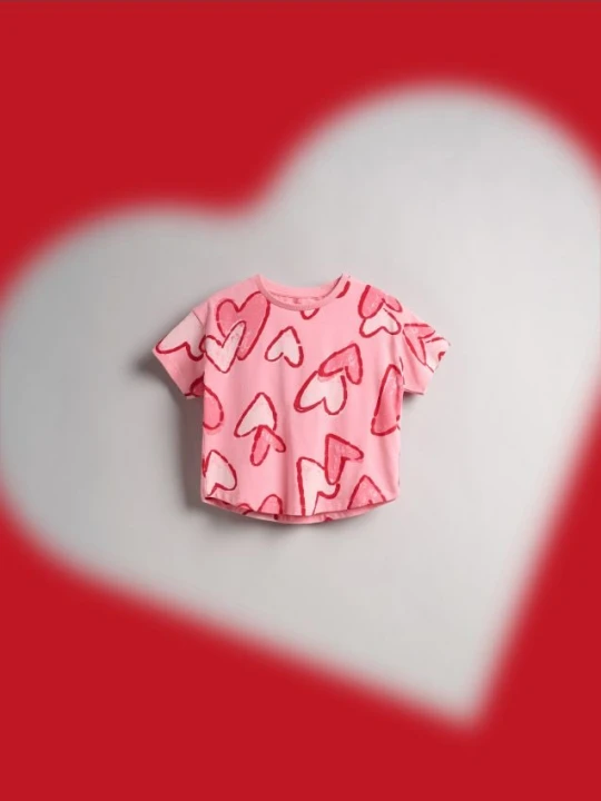 Zdjęcie produktu Reserved - Wzorzysty t-shirt - różowy