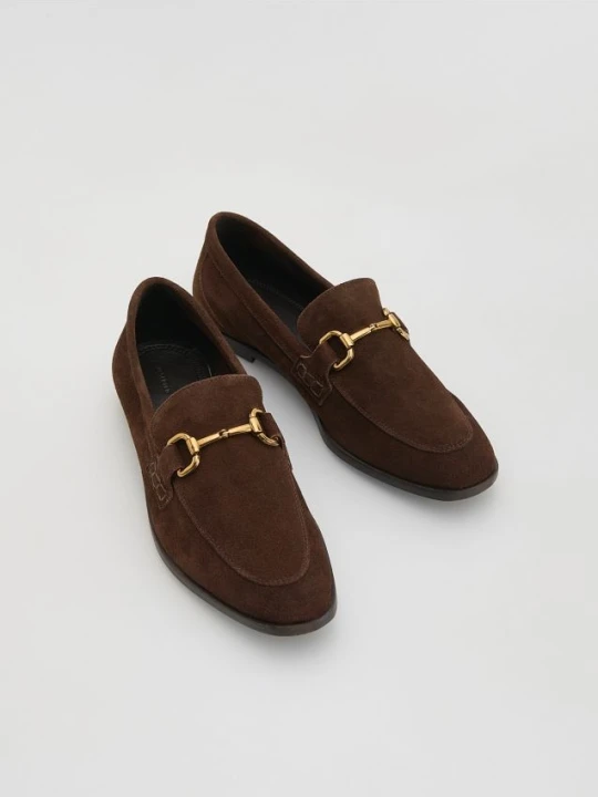 Zdjęcie produktu Reserved - Zamszowe loafersy - beżowy