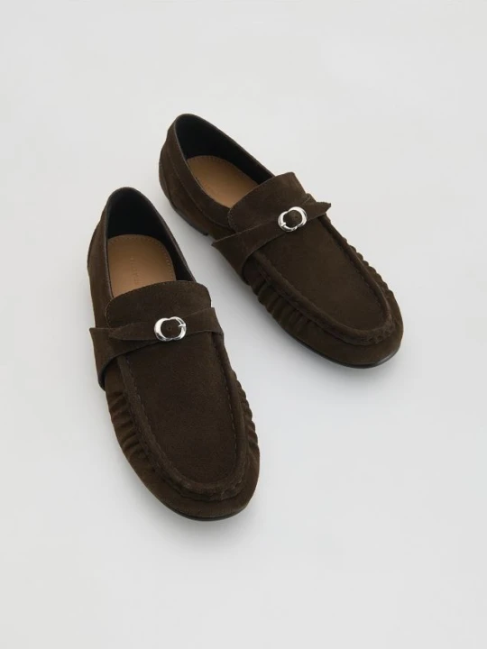 Zdjęcie produktu Reserved - Zamszowe loafersy - brązowy