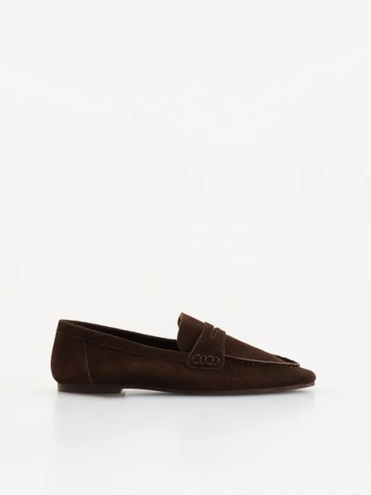 Zdjęcie produktu Reserved - Zamszowe loafersy - ciemnobrązowy
