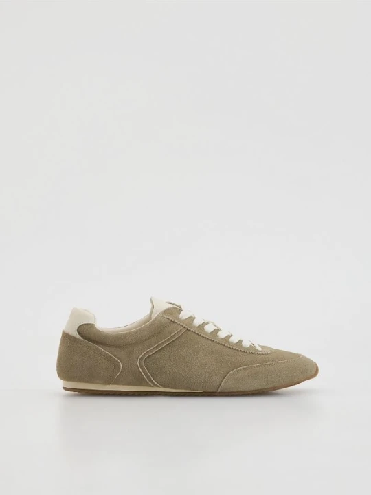 Zdjęcie produktu Reserved - Zamszowe sneakersy - oliwkowy
