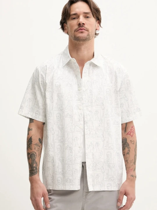 Zdjęcie produktu Resteröds koszula bawełniana Ron Shirt biały