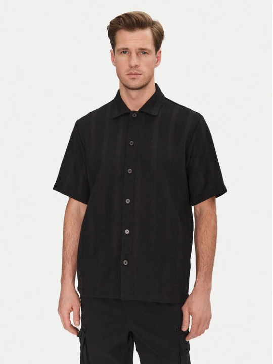 Zdjęcie produktu Resteröds Koszula Kirk 10251 7400 Czarny Regular Fit