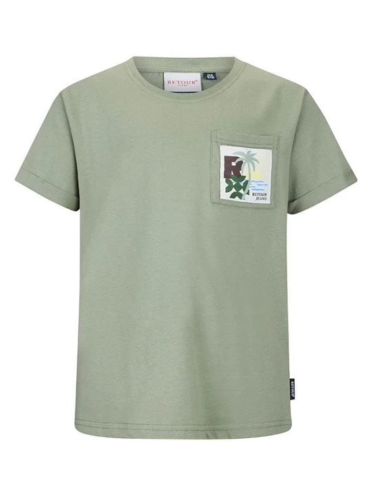 Zdjęcie produktu Retour Koszulka "Zeb" w kolorze khaki rozmiar: 182 / 188