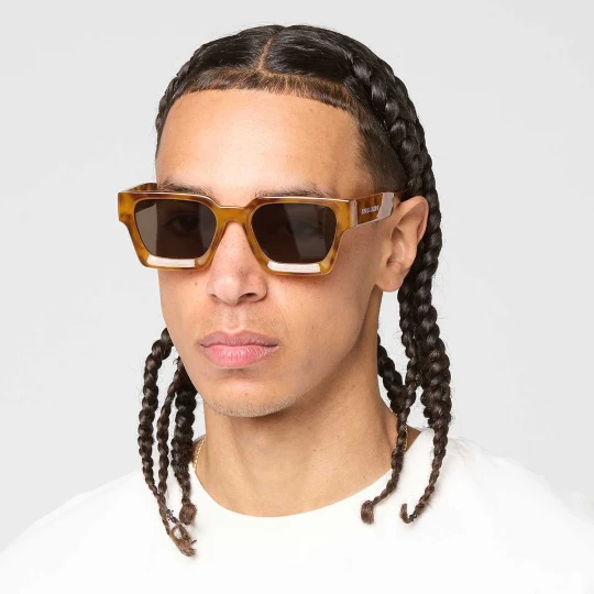 Zdjęcie produktu Retro Chunky Rectangular Sunglasses Karl Kani brązowy