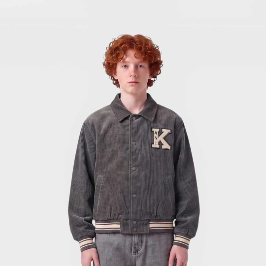 Zdjęcie produktu Retro Patch Corduroy College Jacket Karl Kani szary