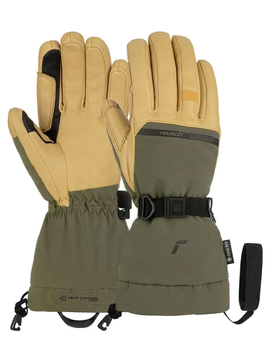 Zdjęcie produktu Reusch Rękawiczki funkcyjne "Discovery GORE-TEX" w kolorze beżowo-oliwkowym rozmiar: 7
