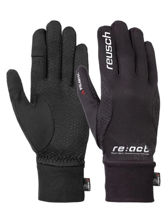 Zdjęcie produktu Reusch Rękawiczki funkcyjne "Lhasa TOUCH-TEC" w kolorze czarno-srebrnym rozmiar: 8