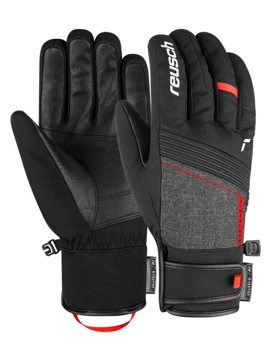 Zdjęcie produktu Reusch Rękawiczki funkcyjne "Luca R-TEX® XT" w kolorze czarno-szarym rozmiar: 8