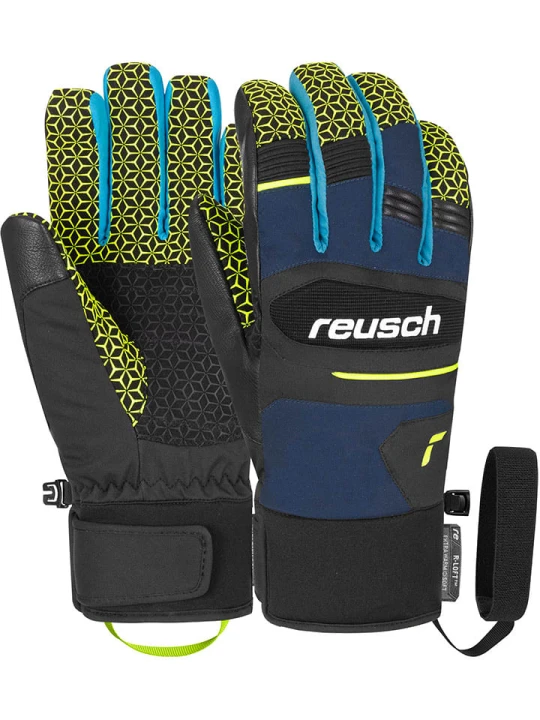 Zdjęcie produktu Reusch Rękawiczki funkcyjne "Scorpion" w kolorze czarno-niebiesko-żółtym rozmiar: 8, 5