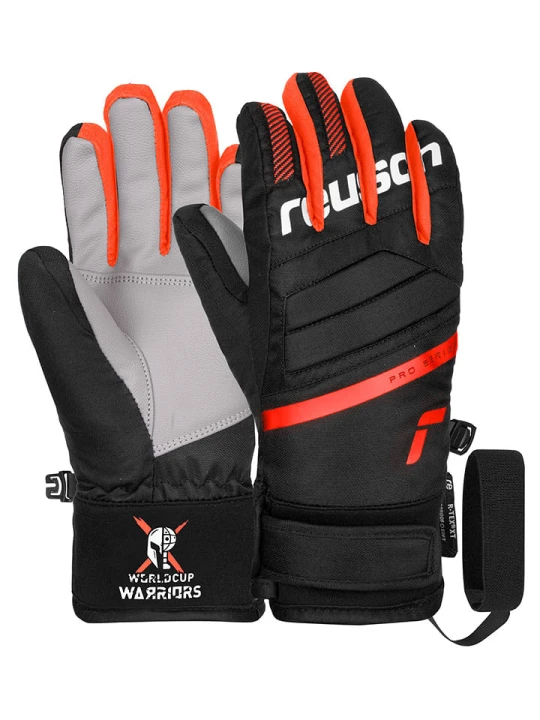 Zdjęcie produktu Reusch Rękawiczki funkcyjne "Warrior R-TEX® XT" w kolorze czarno-pomarańczowym rozmiar: 4