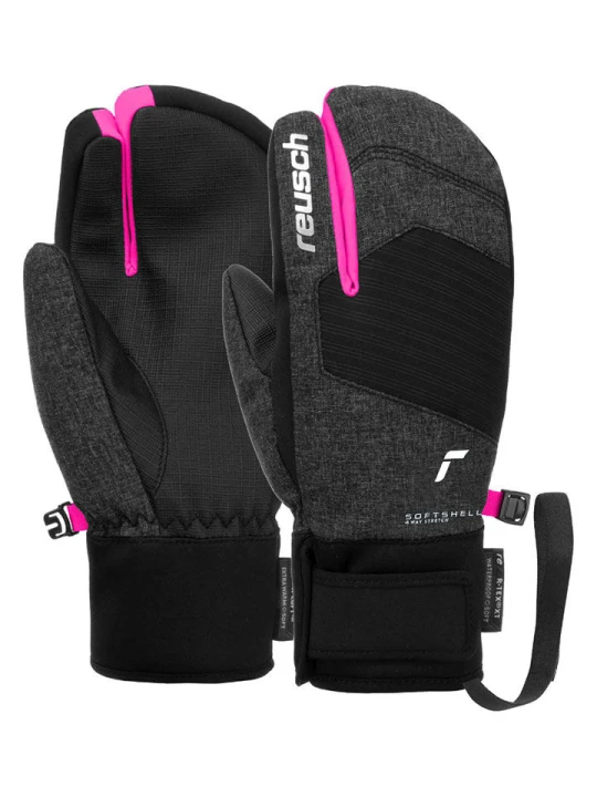 Zdjęcie produktu Reusch Rękawiczki narciarskie "Simon R-TEX® XT" w kolorze antracytowo-różowym rozmiar: 4, 5