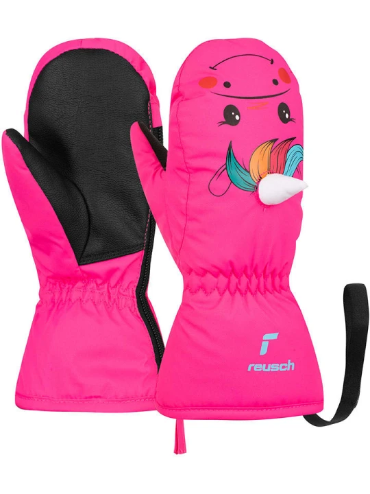 Zdjęcie produktu Reusch Rękawiczki narciarskie "Sweety Mitten" w kolorze różowo-czarnym rozmiar: 0/1