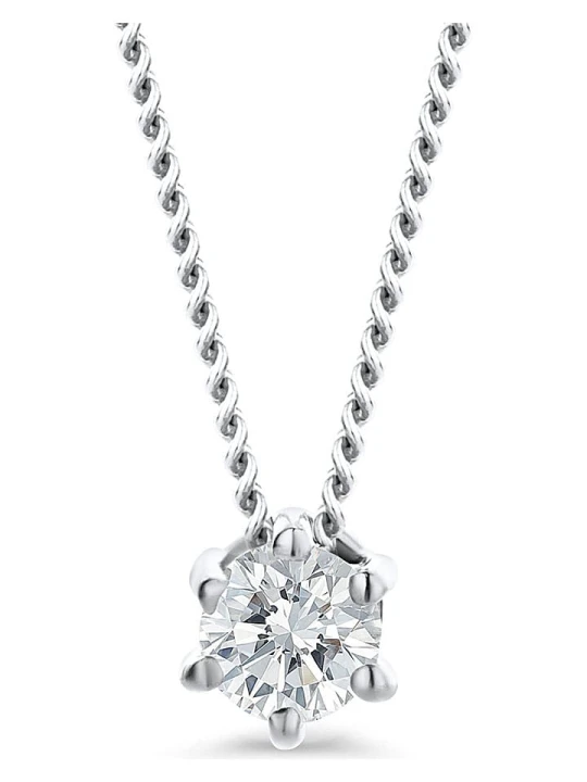 Zdjęcie produktu Revoni Złoty naszyjnik z diamentową zawieszką - dł. 45 cm rozmiar: onesize srebrny