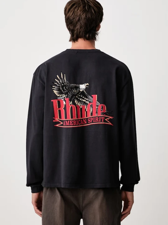 Zdjęcie produktu RHUDE American Spirit longsleeve męski bawełniany
