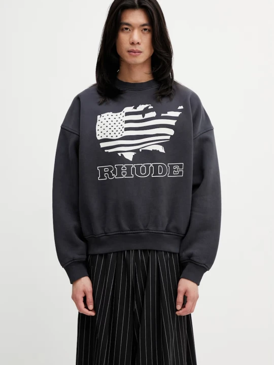 Zdjęcie produktu RHUDE Banner Crewneck bluza bawełniana męska