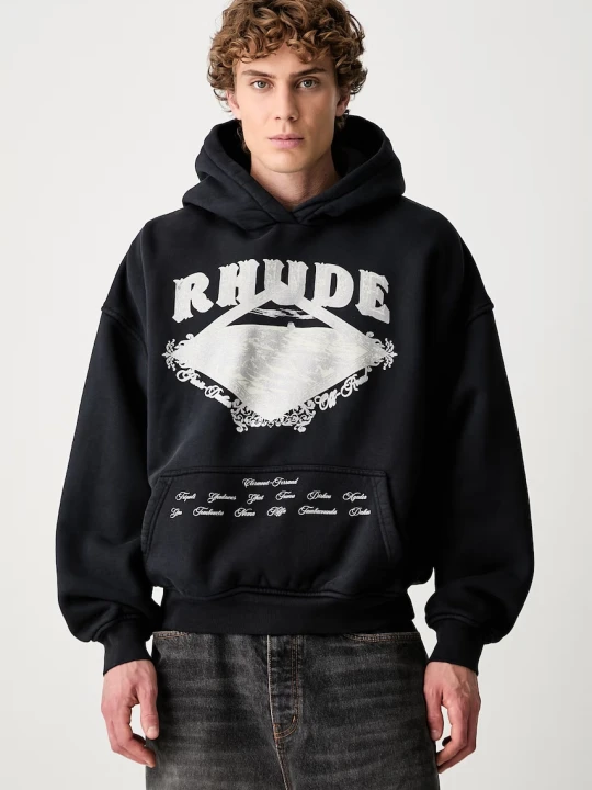 Zdjęcie produktu RHUDE bluza z kapturem bawełniana męska