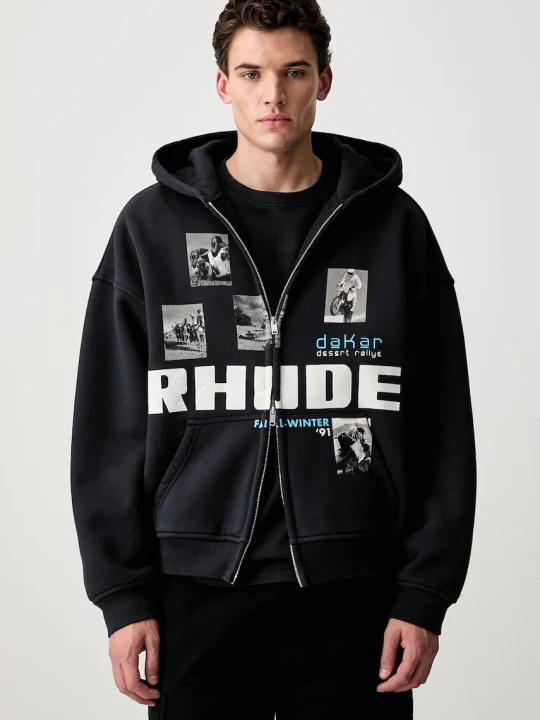 Zdjęcie produktu RHUDE bluza z kapturem bawełniana męska