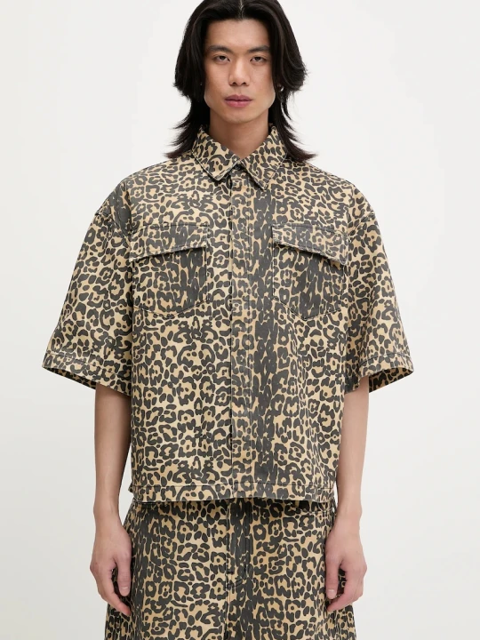 Zdjęcie produktu RHUDE koszula bawełniana Leopard Boxy Work