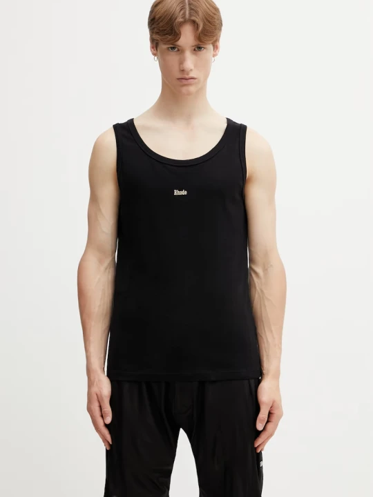 Zdjęcie produktu RHUDE Logo Ribbed Tank Top top męski bawełniany