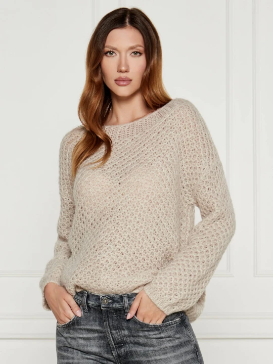 Zdjęcie produktu RIANI Sweter | Loose fit | z dodatkiem wełny beżowy