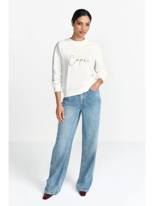 Zdjęcie produktu Rich & Royal Bluza w kolorze kremowym rozmiar: XS