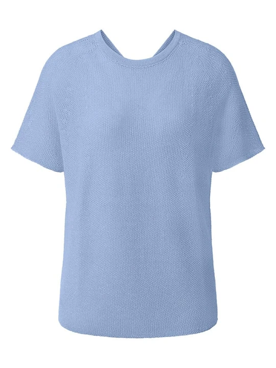 Zdjęcie produktu Rich & Royal Bluzka dzianinowa w kolorze błękitnym rozmiar: XL