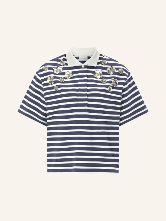 Zdjęcie produktu Rich & Royal Koszulka Polo Z Dżerseju Z Cekinami blau
