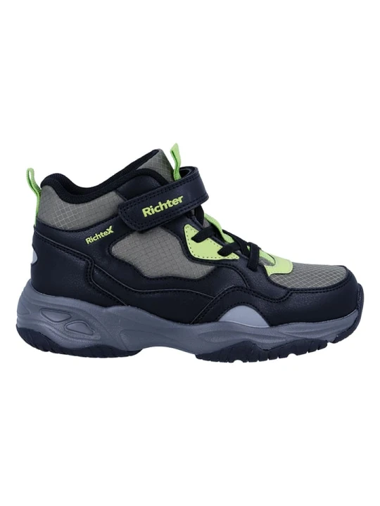 Zdjęcie produktu Richter Shoes Botki trekkingowe "Jamie" w kolorze czarno-szaro-limonkowym rozmiar: 37