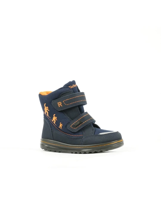 Zdjęcie produktu Richter Shoes Botki zimowe w kolorze granatowo-pomarańczowym rozmiar: 25