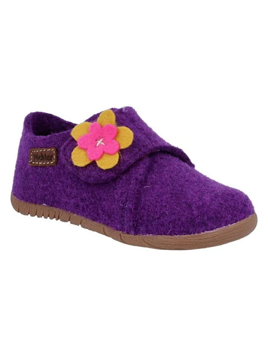 Zdjęcie produktu Richter Shoes Kapcie "Filzi" w kolorze fioletowym rozmiar: 29
