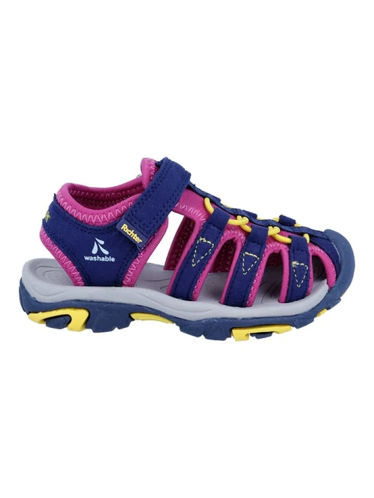 Zdjęcie produktu Richter Shoes Półsandały "Boulder" w kolorze granatowo-różowym rozmiar: 40