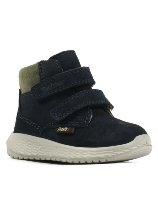 Zdjęcie produktu Richter Shoes Skórzane botki "Timmy" w kolorze granatowo-oliwkowym rozmiar: 25