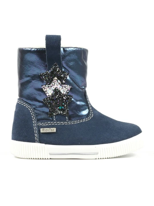 Zdjęcie produktu Richter Shoes Skórzane botki w kolorze granatowym rozmiar: 24