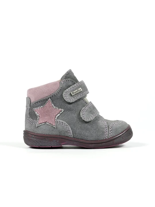 Zdjęcie produktu Richter Shoes Skórzane botki w kolorze szarym rozmiar: 27