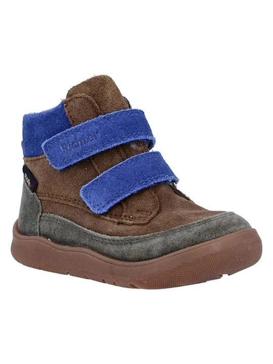 Zdjęcie produktu Richter Shoes Skórzane buty barefoot "Samy" w kolorze jasnobrązowo-niebieskim rozmiar: 26