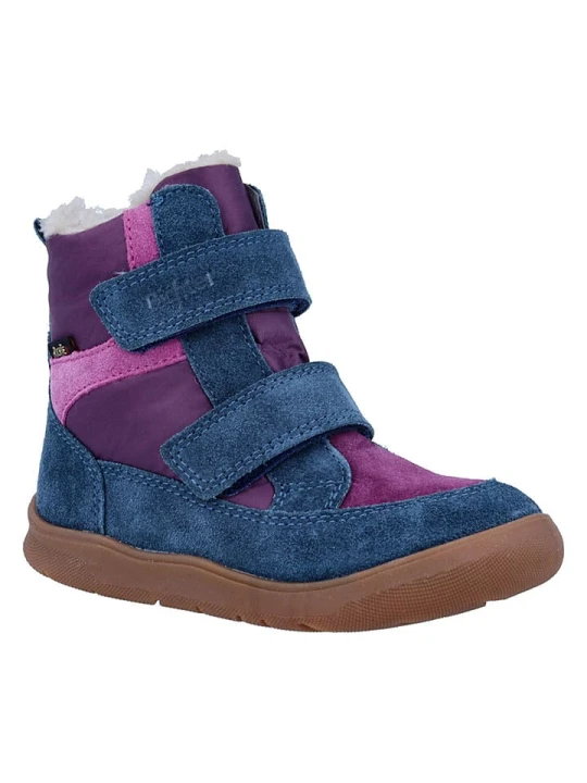 Zdjęcie produktu Richter Shoes Skórzane buty barefoot "Samy" w kolorze niebiesko-fioletowym rozmiar: 24