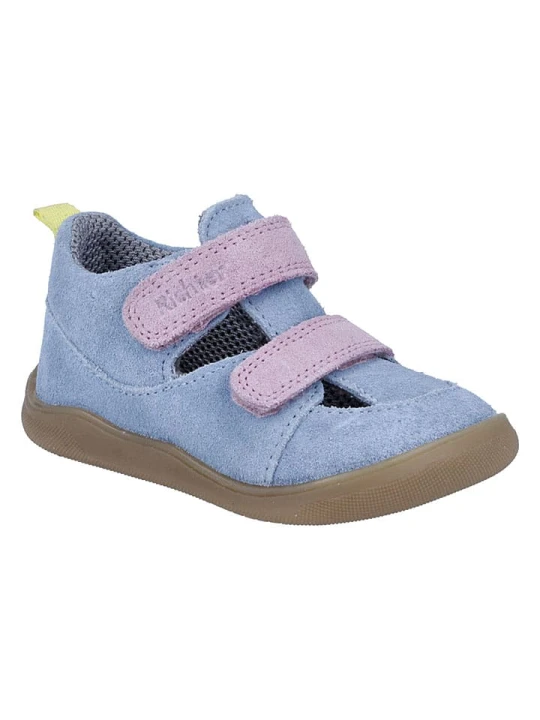 Zdjęcie produktu Richter Shoes Skórzane buty "Samy" w kolorze błękitnym do chodzenia na boso rozmiar: 26
