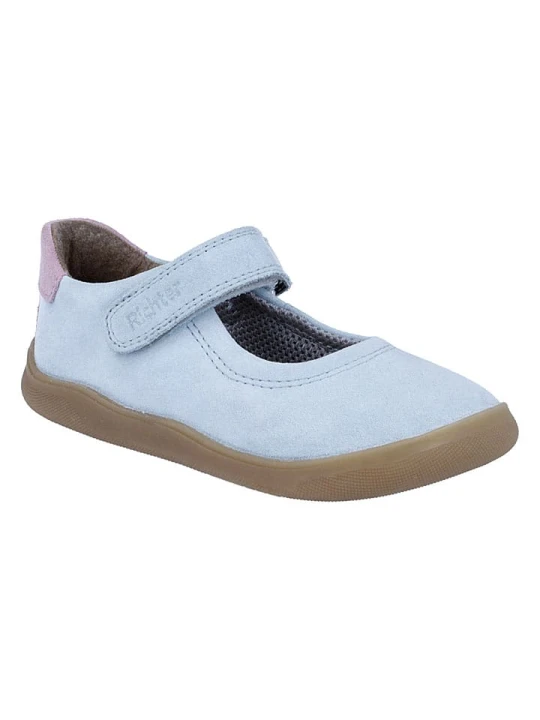 Zdjęcie produktu Richter Shoes Skórzane buty "Samy" w kolorze błękitnym do chodzenia na boso rozmiar: 29