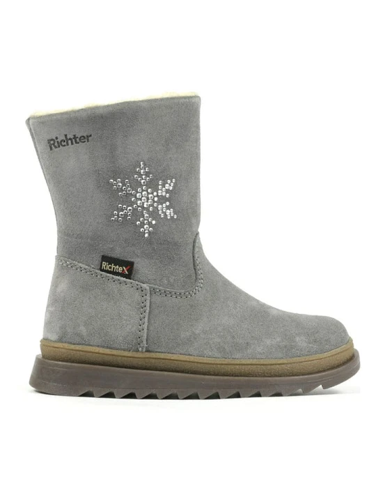 Zdjęcie produktu Richter Shoes Skórzane kozaki zimowe "Anna" w kolorze szarym rozmiar: 30