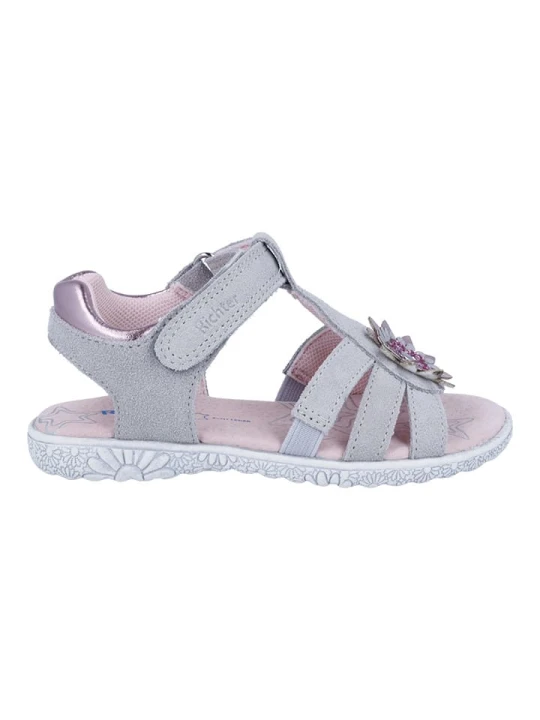 Zdjęcie produktu Richter Shoes Skórzane sandały "Sole" w kolorze szarym rozmiar: 29